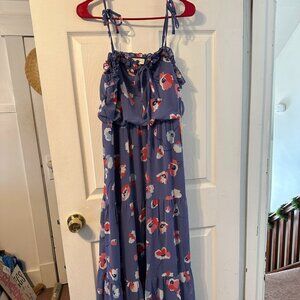 Women's Floral Jessica Simpson Maxi Spaghetti Strap Dress. Size M.  NWT.